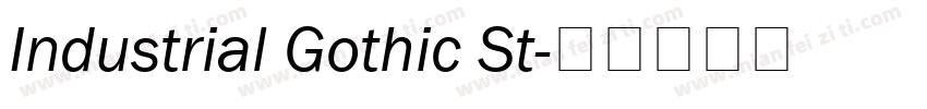 Industrial Gothic St字体转换